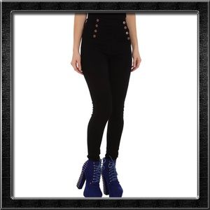 Black Anchor Sailor Pants